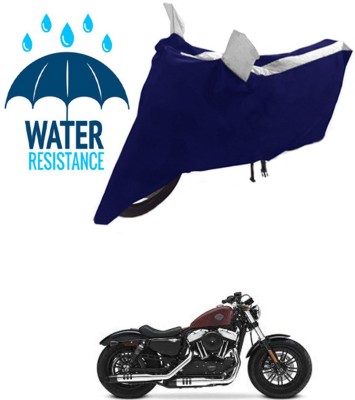 RONISH Waterproof Two Wheeler Cover for Harley Davidson(Forty Eight, Black, Silver)