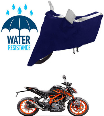 RONISH Waterproof Two Wheeler Cover for KTM(250 Duke, Black, Silver)