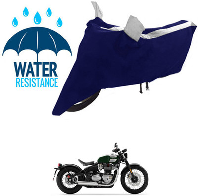 RONISH Waterproof Two Wheeler Cover for Triumph(Bonneville Bobber, Black, Silver)