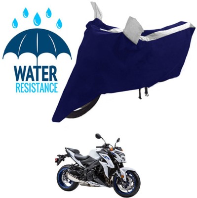 RONISH Waterproof Two Wheeler Cover for Suzuki(GSX-S1000 ABS, Silver, Blue)