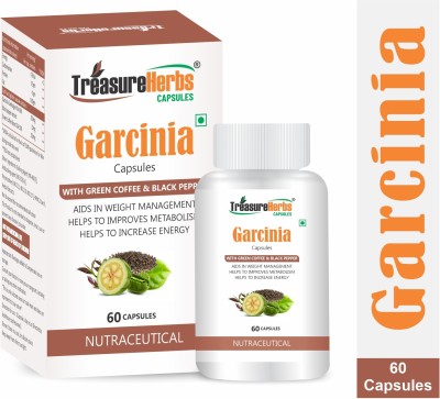TreasureHerbs Garcinia Cambogia, Green Coffee Extract for Weight Loss - 60 Veg capsules(60 Capsules)