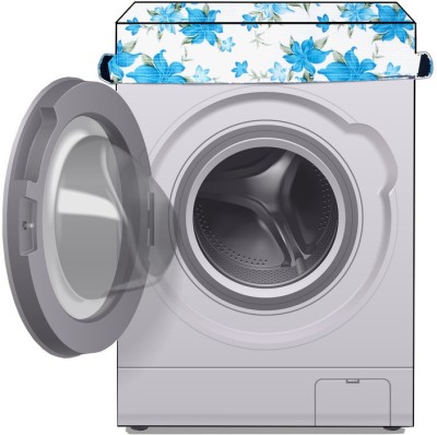 Delideal Front Loading Washing Machine  Cover(Width: 63 cm, White, Dodger Blue)