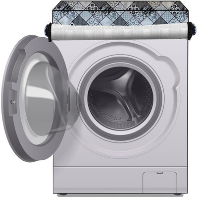 JM Homefurnishings Front Loading Washing Machine  Cover(Width: 75 cm, Blue)