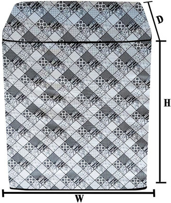JM Homefurnishings Semi-Automatic Washing Machine  Cover(Width: 83 cm, Alabaster, Smoky)