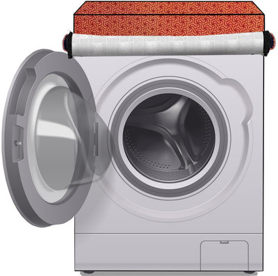 JM Homefurnishings Front Loading Washing Machine  Cover(Width: 67 cm, Red)