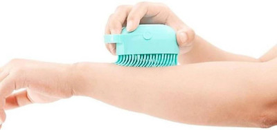 TEDRED silicon bath body brush with shampoo dispenser for cleaning multicolor