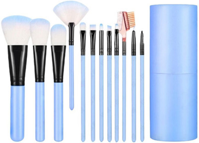 Signature X MB012_03 Makeup Brush Set with Blue Storage Box(Pack of 12)