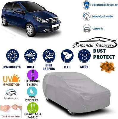 Tamanchi Autocare Car Cover For Tata Indica Vista(Silver)