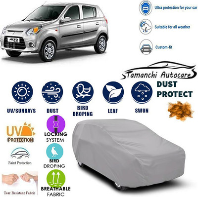 Tamanchi Autocare Car Cover For Maruti Suzuki Alto 800(Silver)