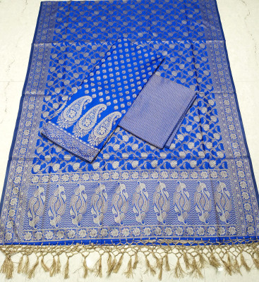 The SDF India Silk Blend Self Design Salwar Suit Material