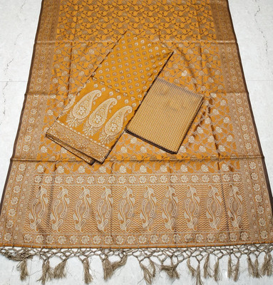 The SDF India Silk Blend Self Design Salwar Suit Material
