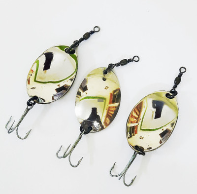 deccan angler Spoon Steel Fishing Lure(Pack of 3)