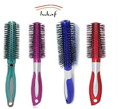 lukaf Round Styling Hair Brush / Rolling Curling Comb Tool For Long & Short Hair Pack of 4
