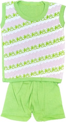 baby Sikha Baby Boys Party(Festive) T-shirt Pant(Light Green)