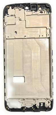 Tworld Realme 5 Front Housing LCD Frame Bezel Plate Front Panel(Black)