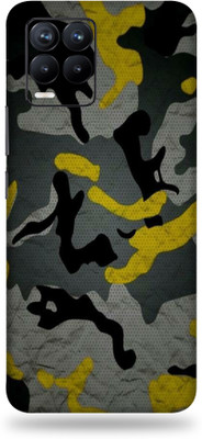 TJ CREATION REALME 8S 5G Mobile Skin(Ultra Super Camouflage Yellow Skin With High Matte Finish.)