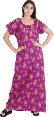 NACNO Women Nighty(Purple)