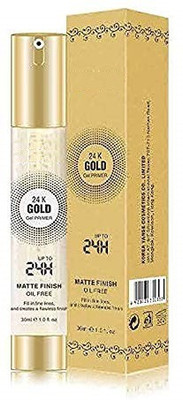 manasona GOLD PRIMER UP TO 24 HOURS MATTE FINISH OIL FREE MAGIC PERFECTING BASE Primer  - 30 ml(Transparent)
