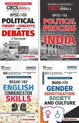 BPSC-103 Political Theory-Concepts And Drbates, BPSC-104 Political Process In India, BEGAE-182 English Communication Skills BGDG-172 Gender Sensitization: Society And Culture(Paperback, GPH Panel of Experts)