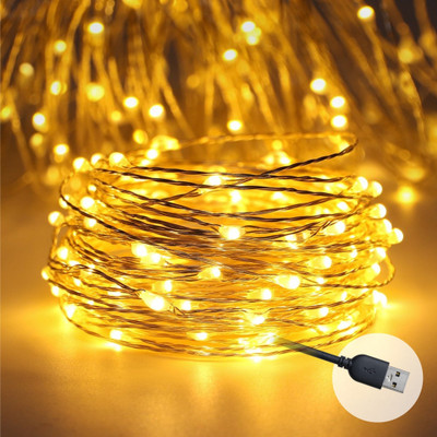Hybrix 50 LEDs 5 m Gold Steady String Rice Lights(Pack of 1)