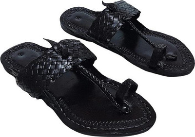 Kolhapuri Men Sandals(Black , 11)