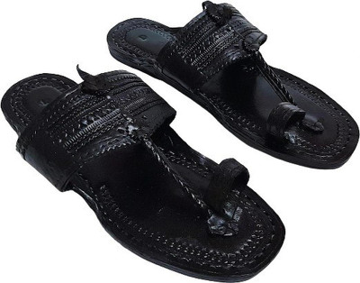 Kolhapuri Men Sandals(Black , 11)