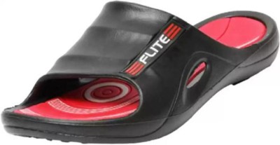 FLITE Men Men flite slide, waterproof, lightweight, extra soft and comfortable Slides(Black, Red , 7)