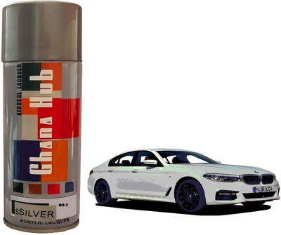 GHANA HUB PREMIUM CUBE F1 SINGLE Silver Spray Paint 400 ml(Pack of 1)