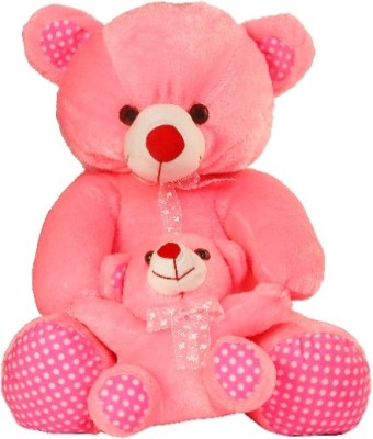 Kids wonders PINK MOTHER AND SON TEDDY  - 55 cm(Pink)