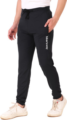 hiker's way Solid Men Black Track Pants