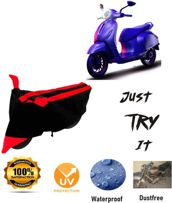 Just try it Two Wheeler Cover for Bajaj(Chetak, Red)