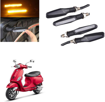 COMICAL Front, Rear LED Indicator Light for Piaggio Universal For Bike(Yellow)