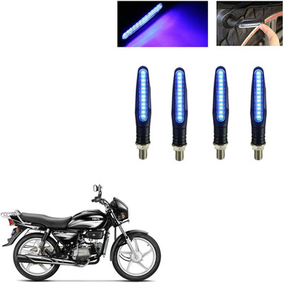 COMICAL Front, Rear LED Indicator Light for Hero Splendor Plus(Blue)