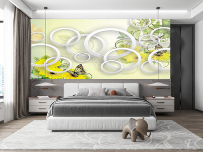 Zedexgraphics Vinyl Floral & Botanical Multicolor Wallpaper(L x W: 40 cm x 228 cm)