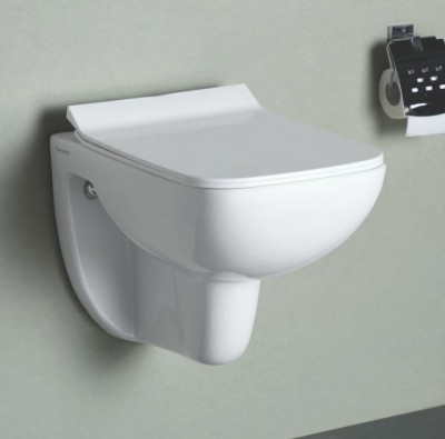 SENISTO enigma wall hung ( P ) tripe beautiful basin / wall hung basin / wall mounted basin / super white colour Top Mount(WHITE)