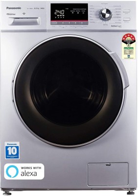 Panasonic 8 kg Fully Automatic Front Load with In-built Heater Silver(NA-148MF1L01)   Washing Machine  (Panasonic)