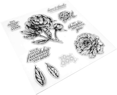 PRANSUNITA Clear Rubber Stamp , Used in Textile & Block Printing, Card & Scrap Booking Making,10 Designs in Card