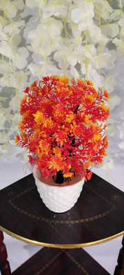 Delight Artificial flower Orange Wild Flower Artificial Flower(8 inch, Pack of 1, Single Flower)