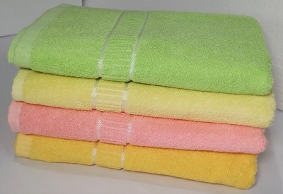 CottonTextiles Cotton 2400 GSM Bath, Beach Towel Set(Pack of 4)