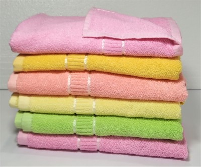CottonTextiles Cotton 2400 GSM Bath, Beach Towel Set(Pack of 6)