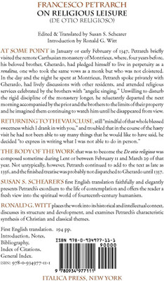 On Religious Leisure (De Otio Religioso)(English, Paperback, Petrarch Francesco)