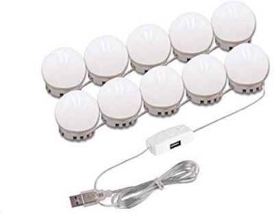 Aravli 8 W Round B10 LED Bulb(White, Pack of 10)