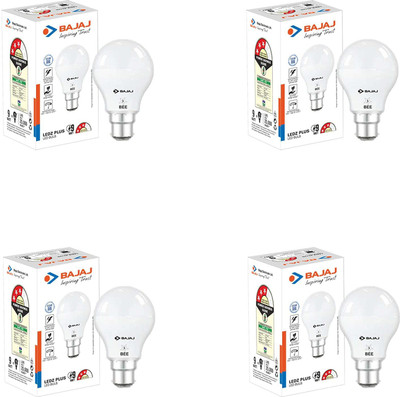 BAJAJ 9 W Basic Standard B22 LED Bulb(White, Pack of 4)