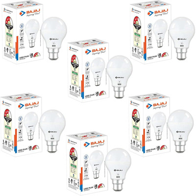 BAJAJ 9 W Basic Standard B22 LED Bulb(White, Pack of 6)