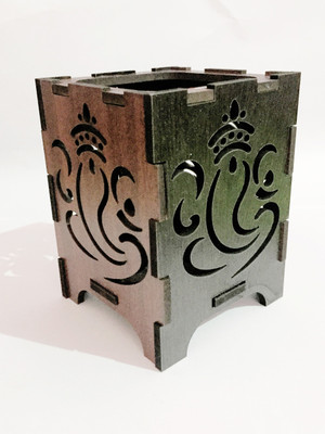 NOGAIYA 1 Compartments WOOD PEN STAND(Black, Brown)