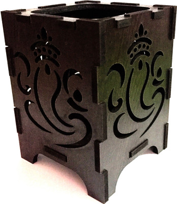 NOGAIYA 1 Compartments WOOD PEN STAND(Black)