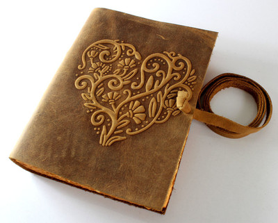 Camlon Exports Handmade Embossed Leather Journal A5 Planner/Organizer Unrued 240 Pages(Brown)
