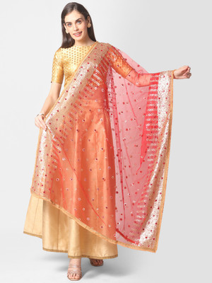 DUPATTA BAZAAR Net Embroidered Women Dupatta