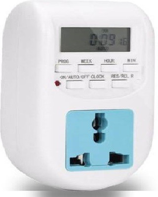 EURO Frontier Controls 230 Volt Digital Timer Electronic Timer (24x7) Energy Saving Socket Programmable Electronic Timer Switch(White)