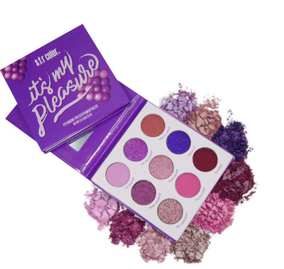 s.f.r color Its my pleasure pressed pigmented eyeshadow combo palette | shimmer matte and metallic combo eyeshadow palette | pigmented eyeshadow palette 9 g(multi color)